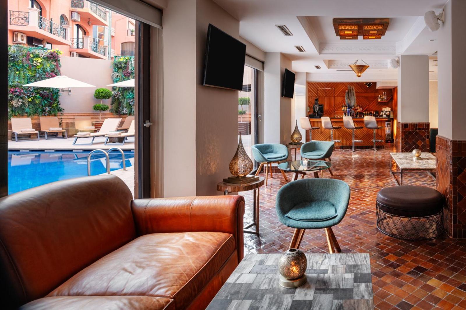 Hivernage Hotel & Spa Marakeş Dış mekan fotoğraf The hotel's lobby